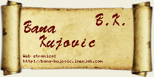 Bana Kujović vizit kartica